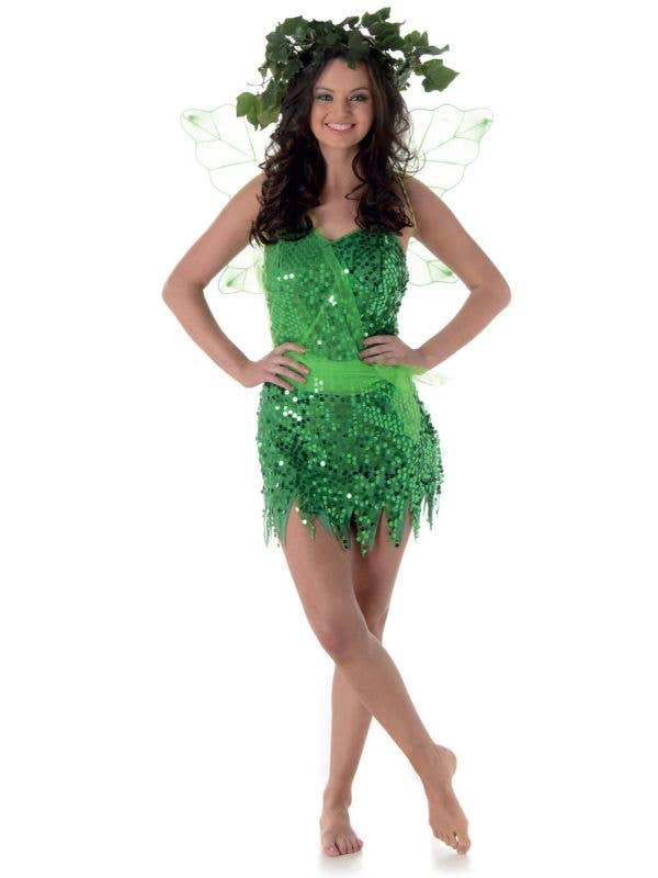 Green Fairy Women's Sexy Tinkerbell Costume Main Image
