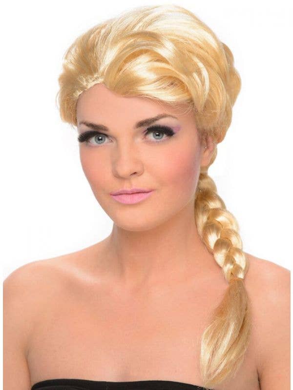 Image of Ice Princess Womens Blonde Frozen Costume Wig