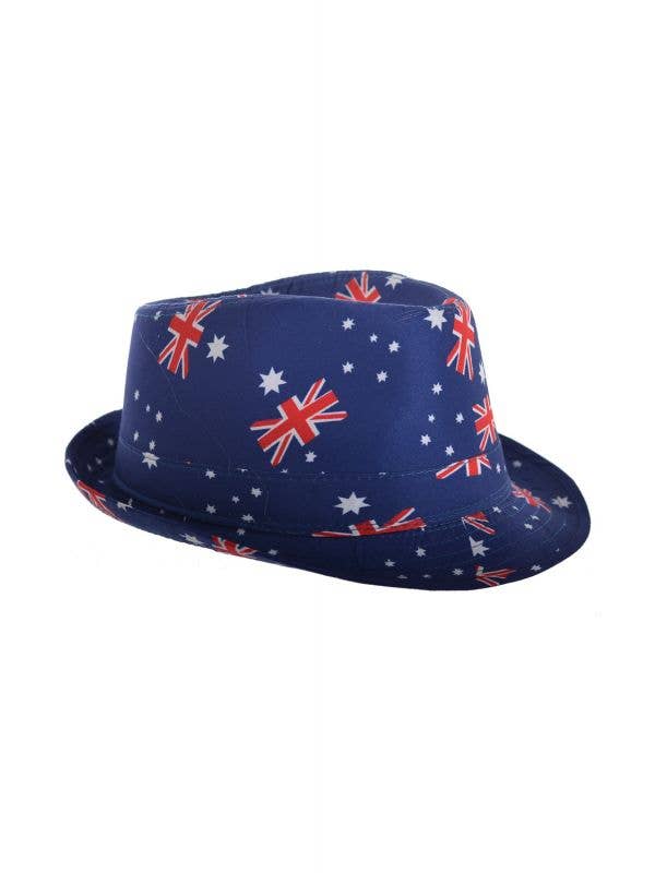 Aussie day hat Fedora hat Blue Australia day hat - Main Image