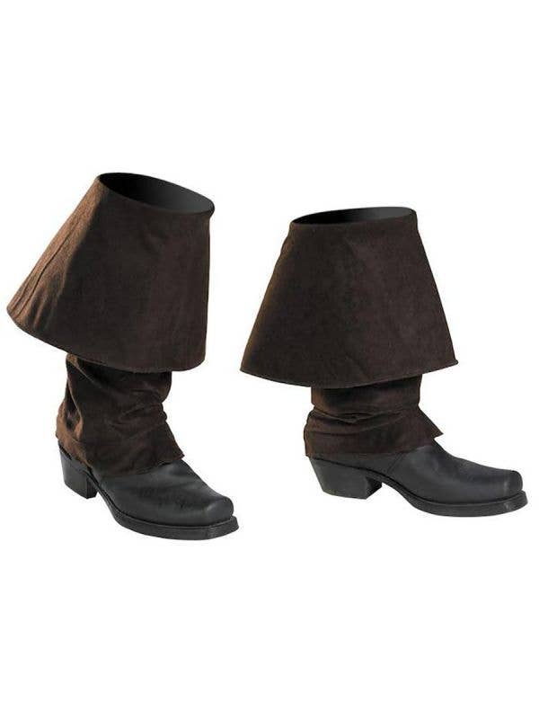 Adult's Brown pirate Boot Covers- Main Image