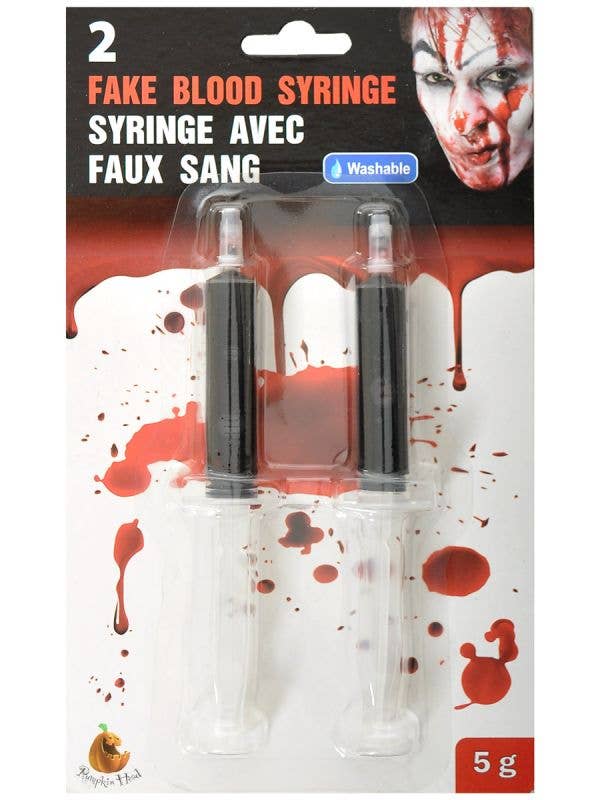 Image of Fake Blood Syringe 2 Pack Special FX Makeup - Main Image