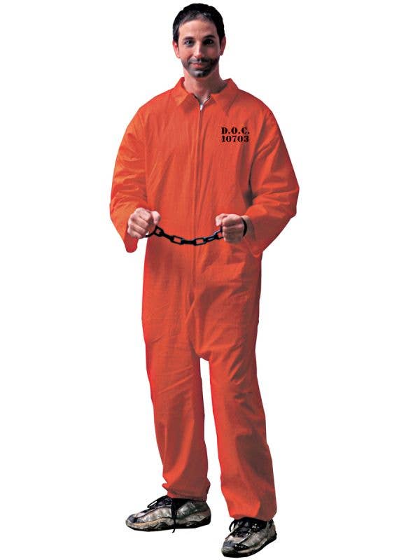 Image of Jail Bird Men's Orange Costume Jumpsuit