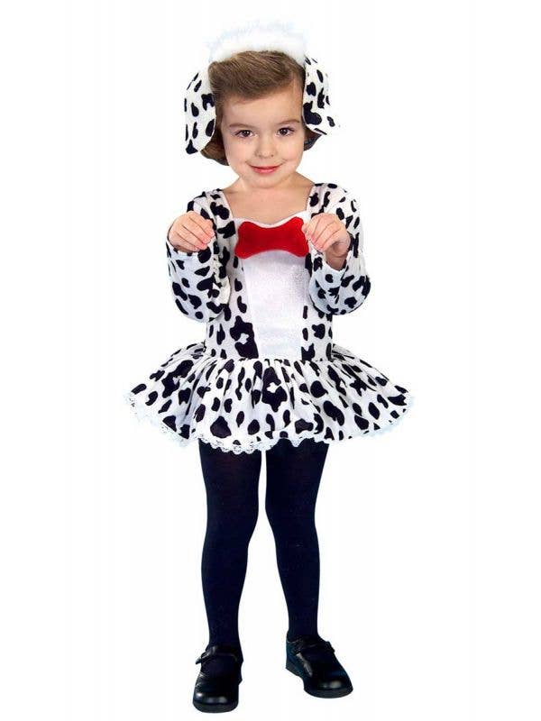 Girls' Dalmation Cute Spotted Dog Fancy Dress Costume Front
