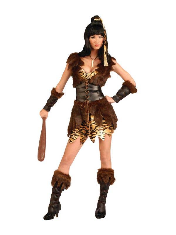 Womens Sexy Cave Suite Fancy Dress Costume - Main Image