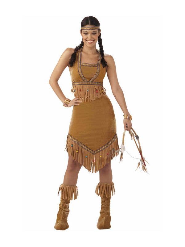 Native Indian Princess Fancy Dress Costume for Women - Main Image