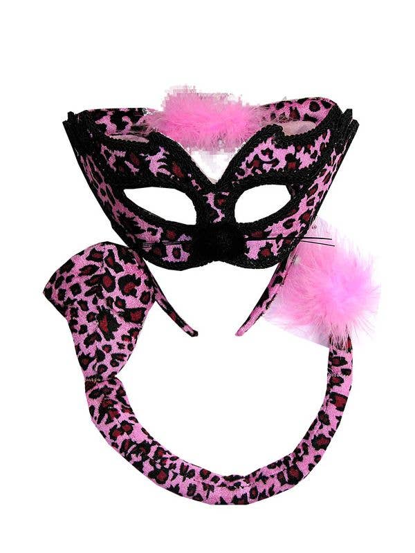 Pink Leopard Print Masquerade Mask | Leopard Print Costume ...