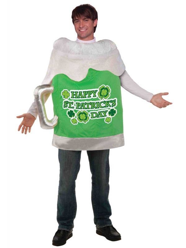 Novelty Green Beer Mug St. Patrick's Day Adult's Costume Main Image