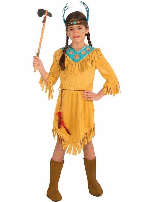 Girl's Native American Fancy Dress Costume Front View