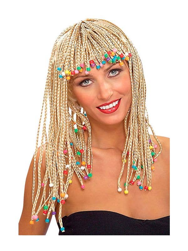 Braided Blonde Hip Hop Conrow Costume Wig for Women