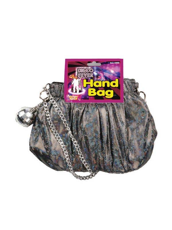 Novelty Silver Disco Costume Handbag with Magnetic Closure