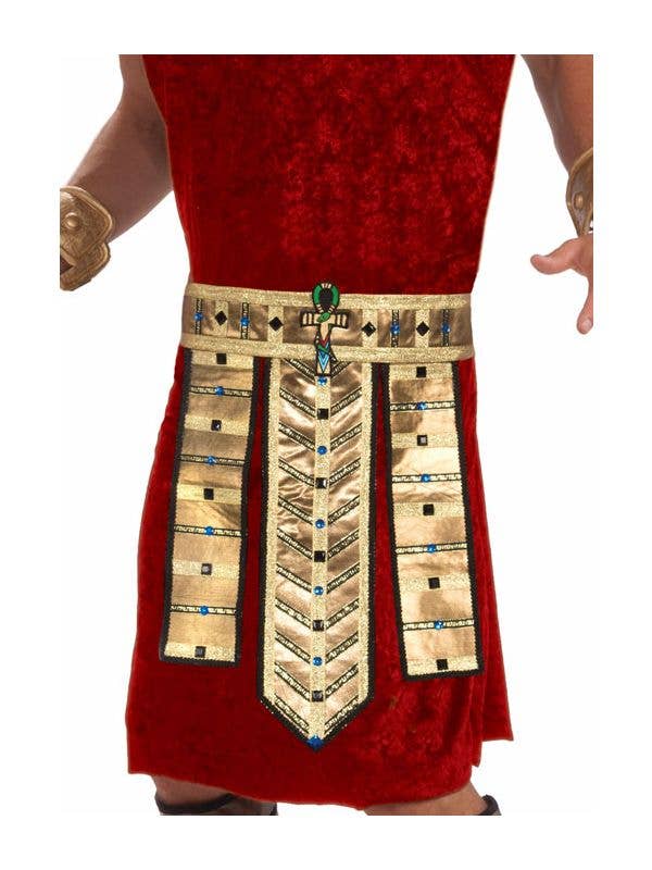 Deluxe Gold Egyptian Pharaoh Costume Belt with Jewels - Main Image
