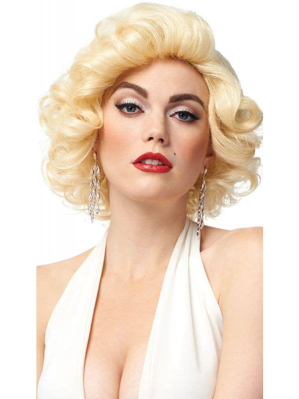 Women's Short Curly Marilyn Monroe Costume Wig Main Image