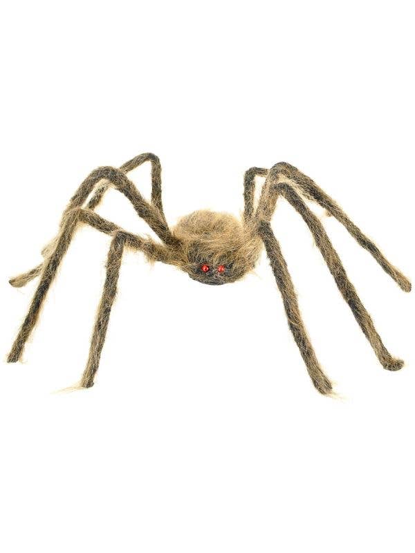 Image of Fuzzy Brown Large Fake Spider Halloween Decoration - Main Image