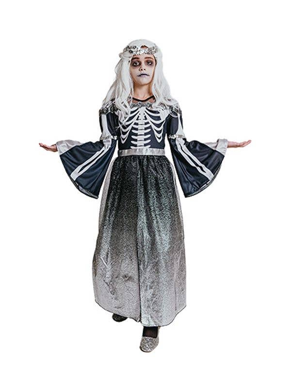 Image of Ghastly Skeleton Queen Girl's Halloween Costume