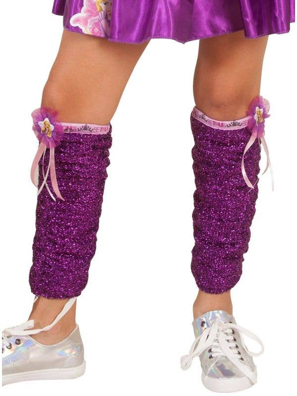 Image of Disney Princess Rapunzel Metallic Purple Leg Warmers - Main Image