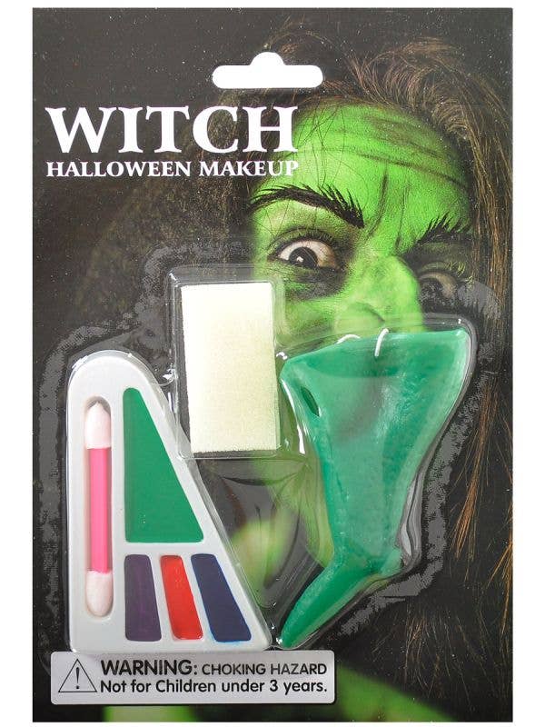 Image of Witch Halloween Costume Makeup Set with Fake Nose