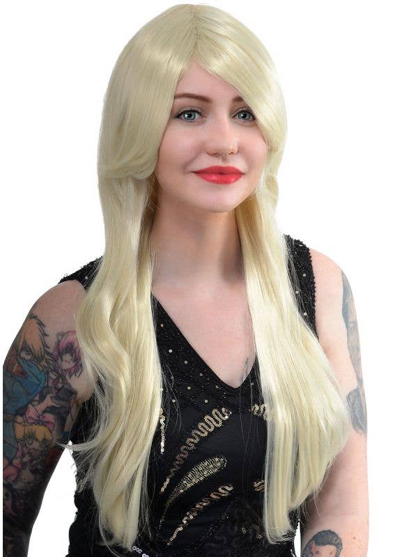 Women's Long Wavy Blonde Costume Wig