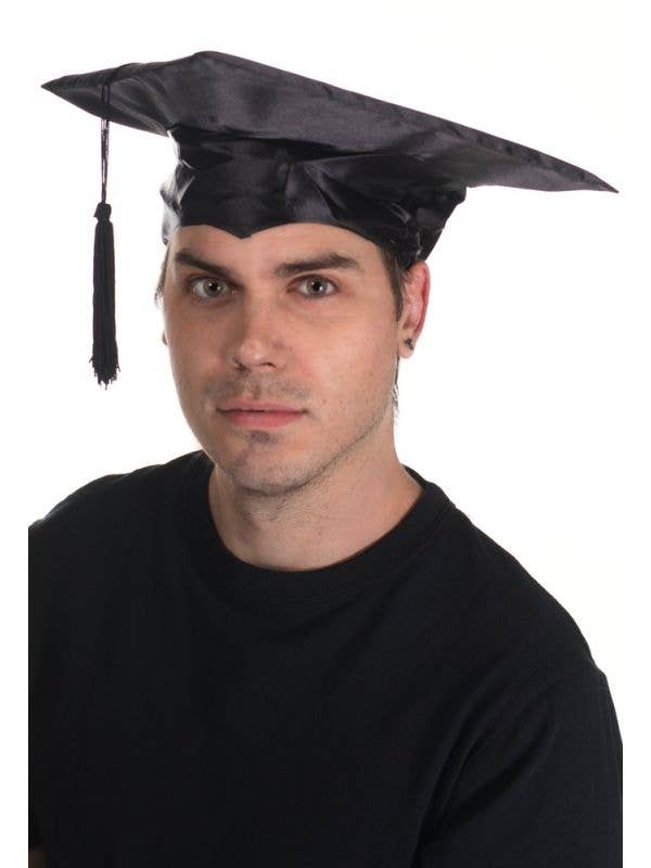 Black Student Graduation Mortor Board Hat Costume Accessory Main Image