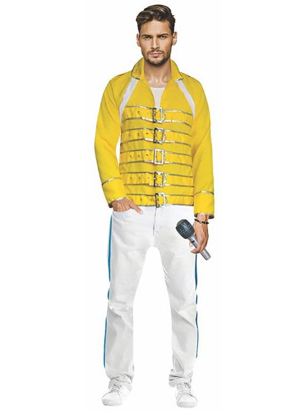 1980s Yellow Freddie Mercury Costume for Men - Main Image