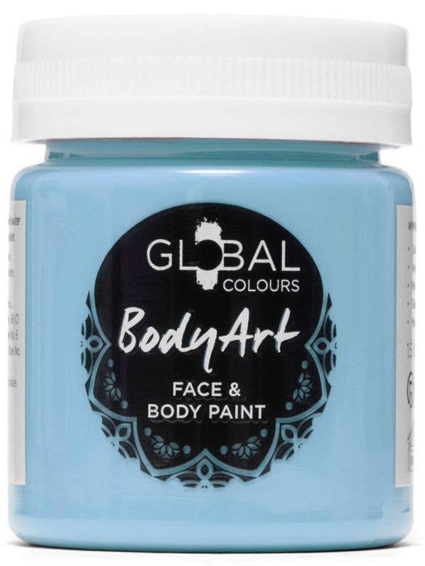Light Blue Face and Body Paint Water Based Costume Makeup in Jar