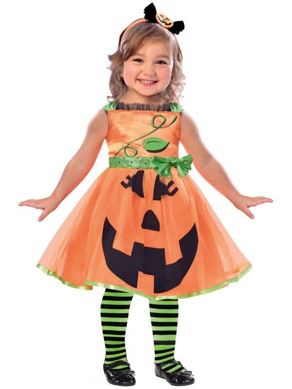 heavencostumes.com.au | Cute Pumpkin Toddler Girls Halloween Costume