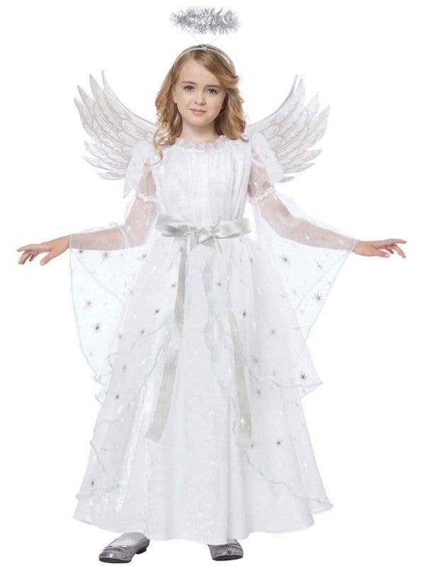 Girls White Angel Costume | Kids Christmas Costumes