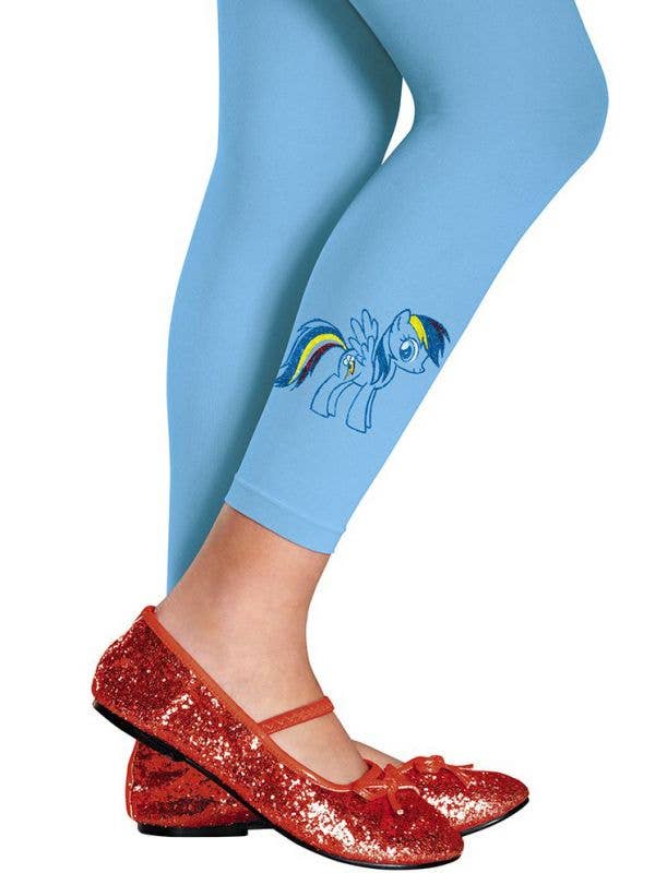 Blue Rainbow Dash Girls Footless Stockings