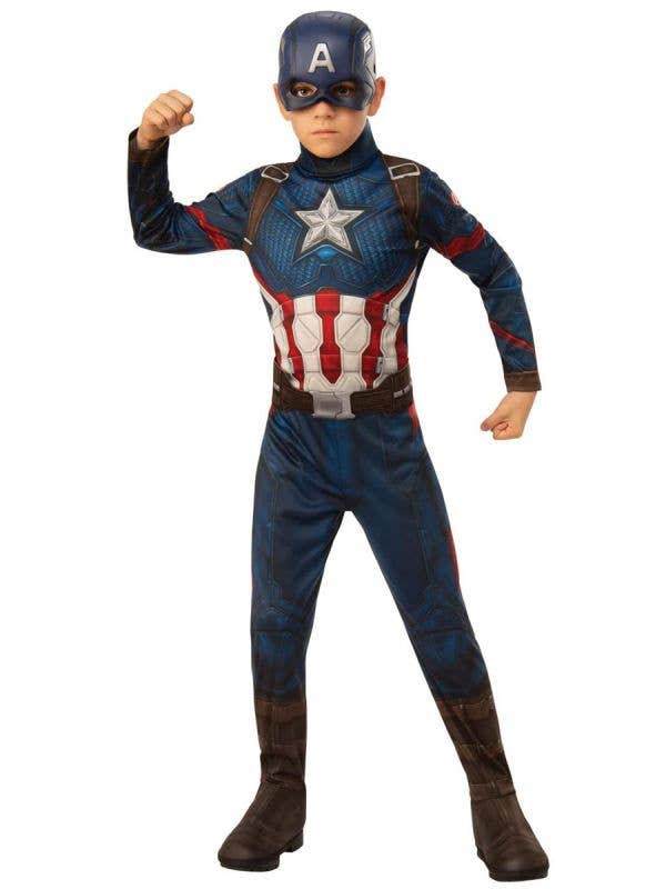 Boys Avengers Endgame Captain America Fancy Dress Costume Main Image