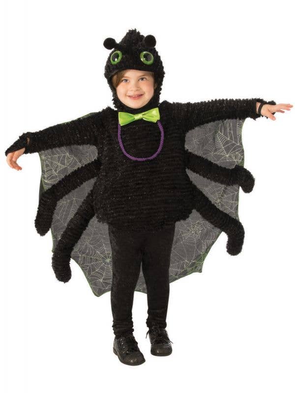 Toddlers Black Eensy Weensy Spider Halloween Costume Main Image