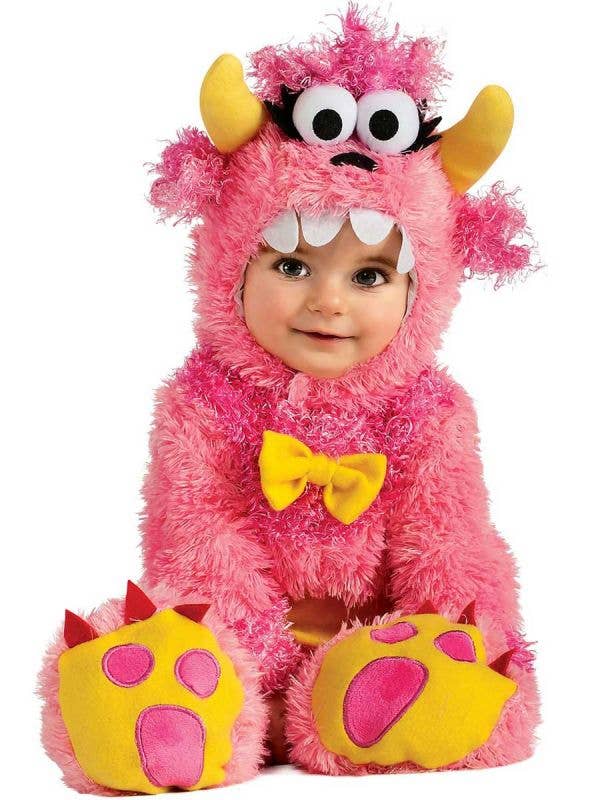 Fluffy Plush Pink Baby Monster Costume for Kids