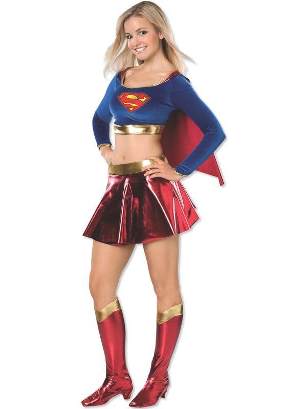 Girl's Teen Supergirl Superhero Comic Book Costume Front