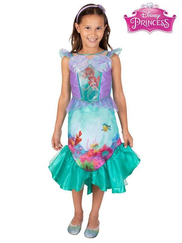 Premium Ariel Little Mermaid Costume for Girls - Front Image