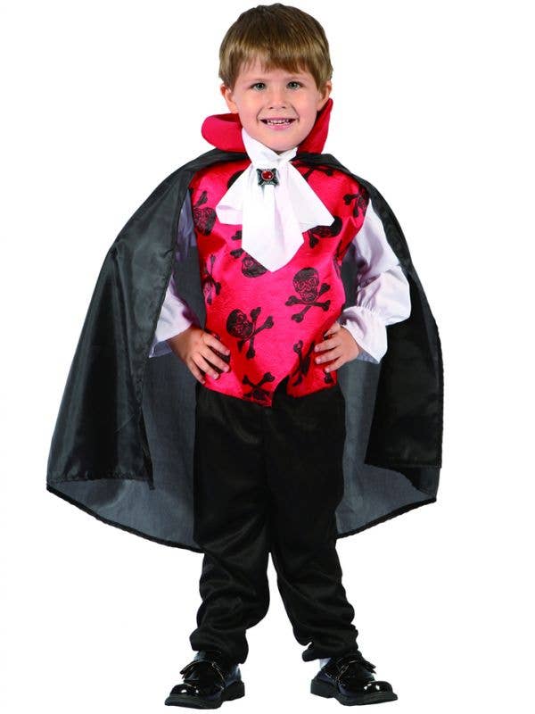 Red and Black Vampire Costume for Toddler Boys