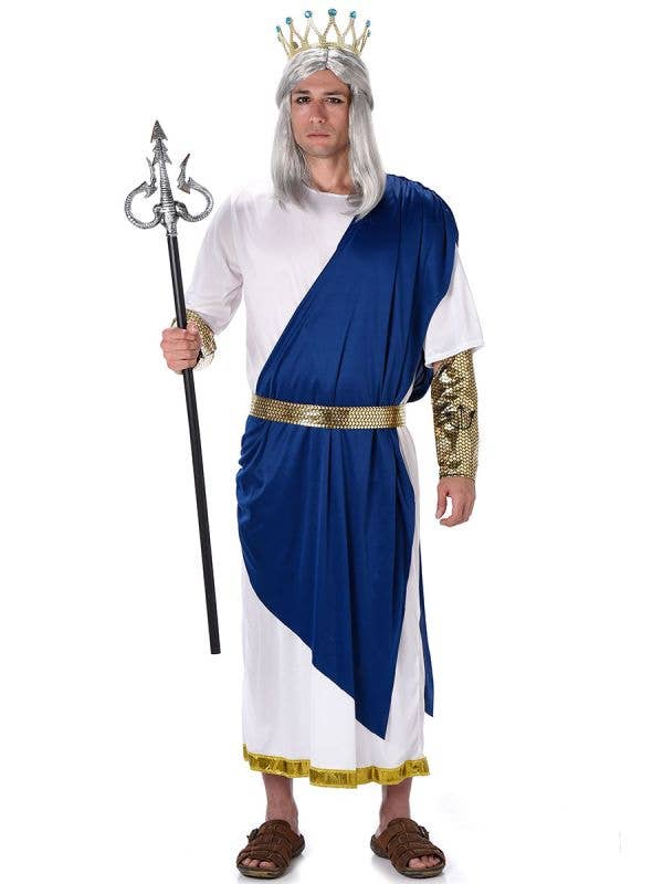 King Poseidon Men's Greek God Fancy Dress Costume Main Image