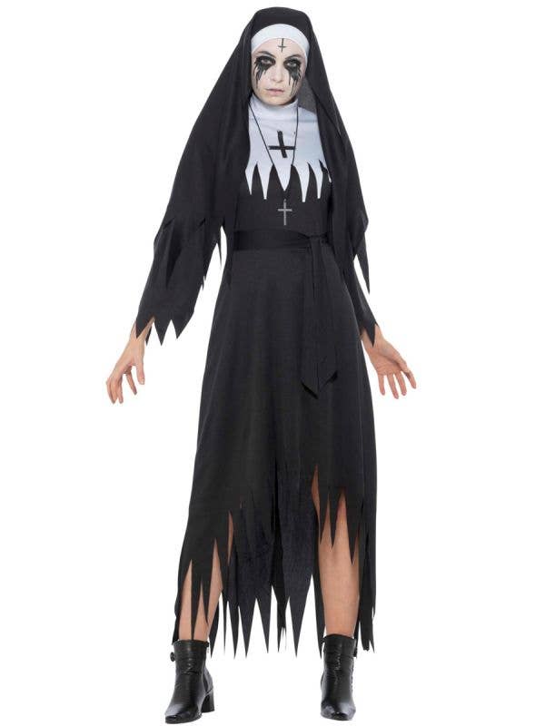 Image of Womens Halloween Costume, Possessed Demon Nun Women's Halloween Costume