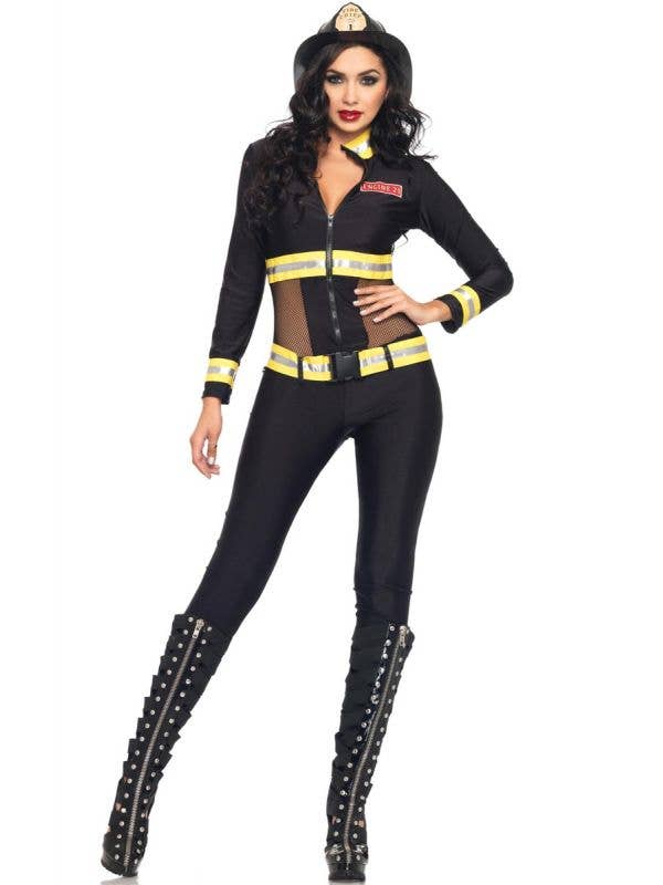 Red Blaze Sexy Women's Firefighter Costume Front Image