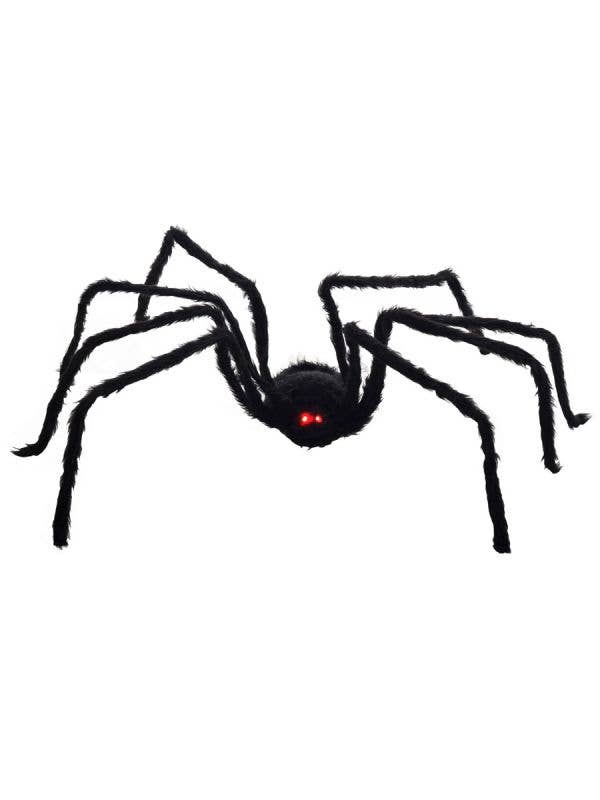 Image of Giant Furry Black Animated Spider Halloween Decoration