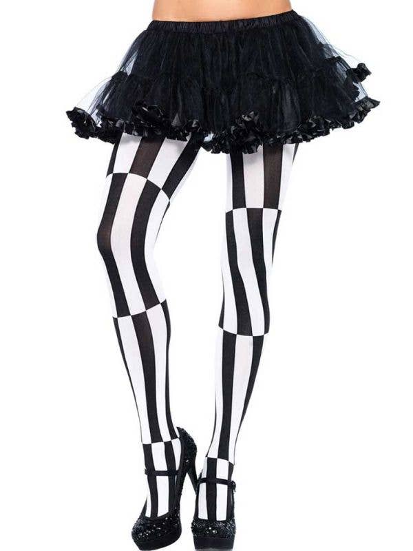 Optical Illusion Clown Stockings Front View