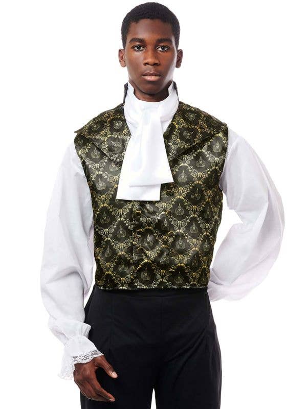 Image of Regency Duke Simon Men's Bridgerton Style Costume Vest - Front View