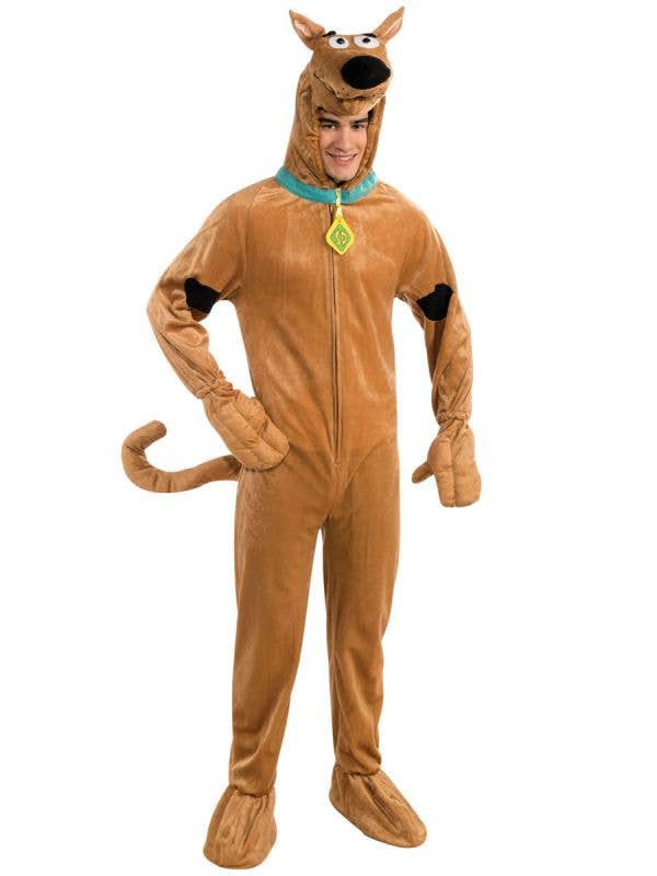 Furry Brown Scooby Doo Costume | Adults Licensed Scooby Doo Dog Outfit