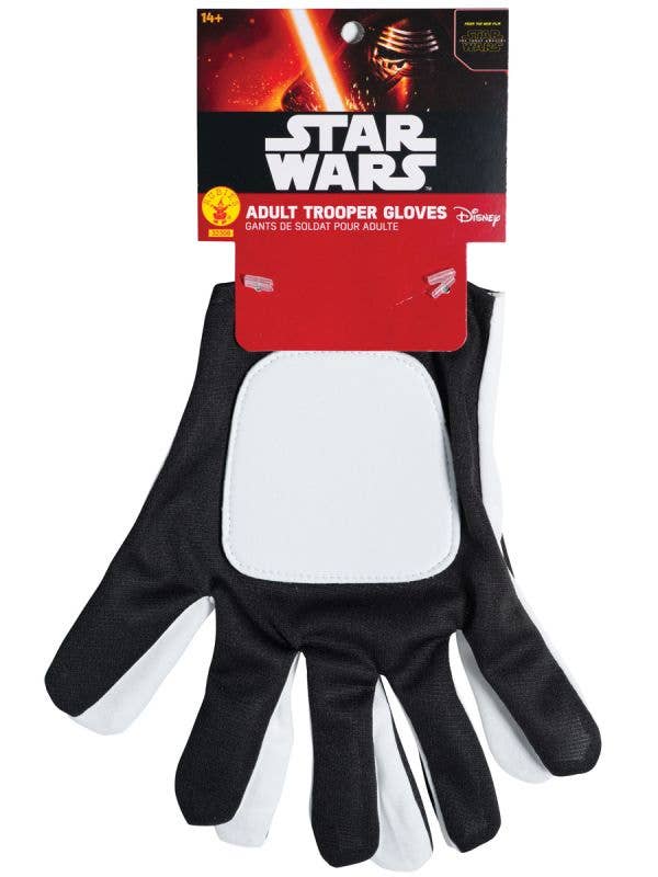 Rubies Mens Black And White Storm Trooper Gloves Image 1 