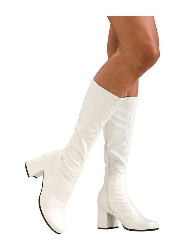 60's Women's White Go Go Boots | Retro 