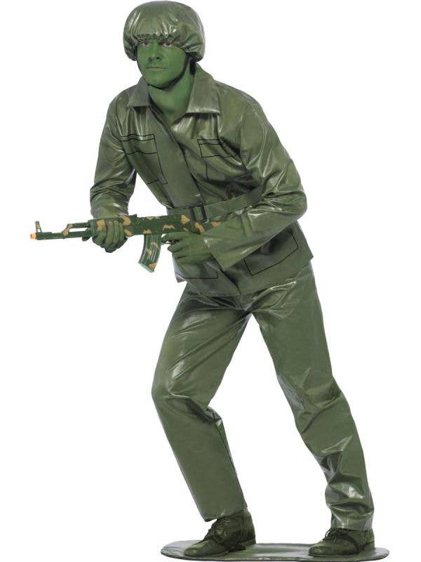Men's Green Toy Soldier Army Costume Front