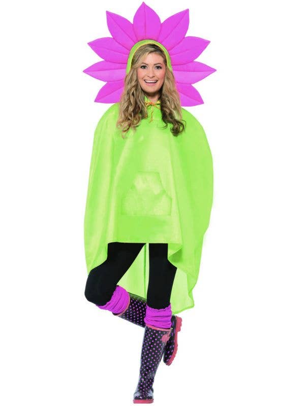 Adult's Flower Novelty Party Poncho Costume Accessory Main Image