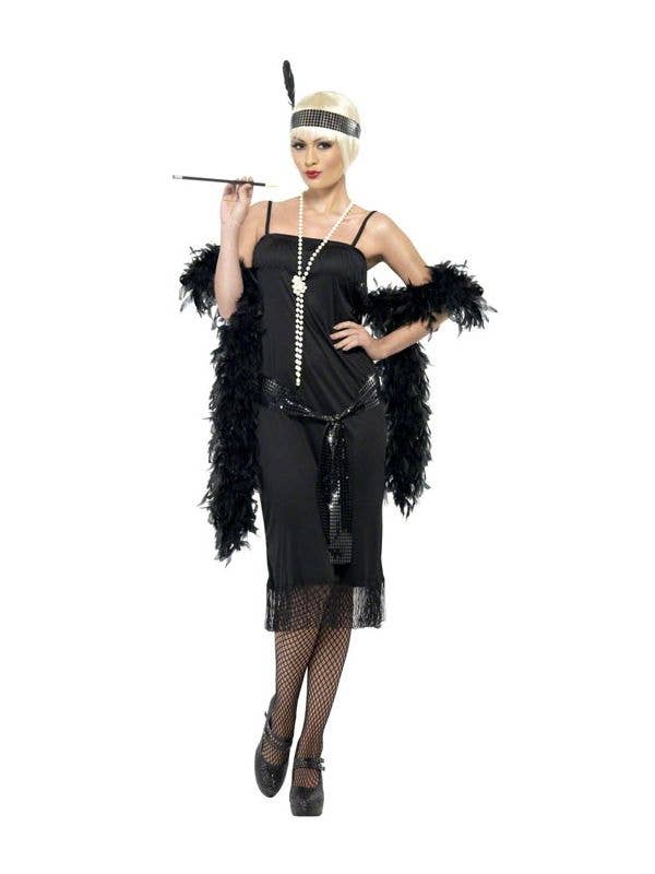 Womens Black Gatsby Costume - Main Image
