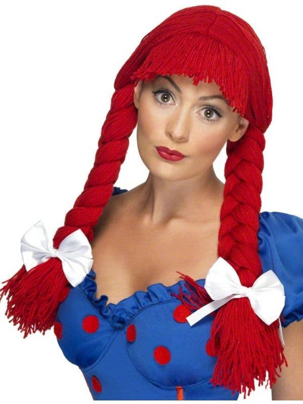 Women's Red Doll Costume Wig 