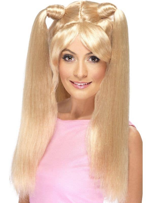 Long Blond Piggy Tales Baby Spice Dress Up Costume Wig