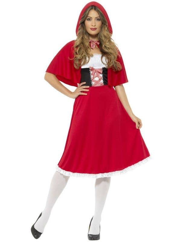Women's Classic Little Red Riding Hood Fairytale Costume Front Image