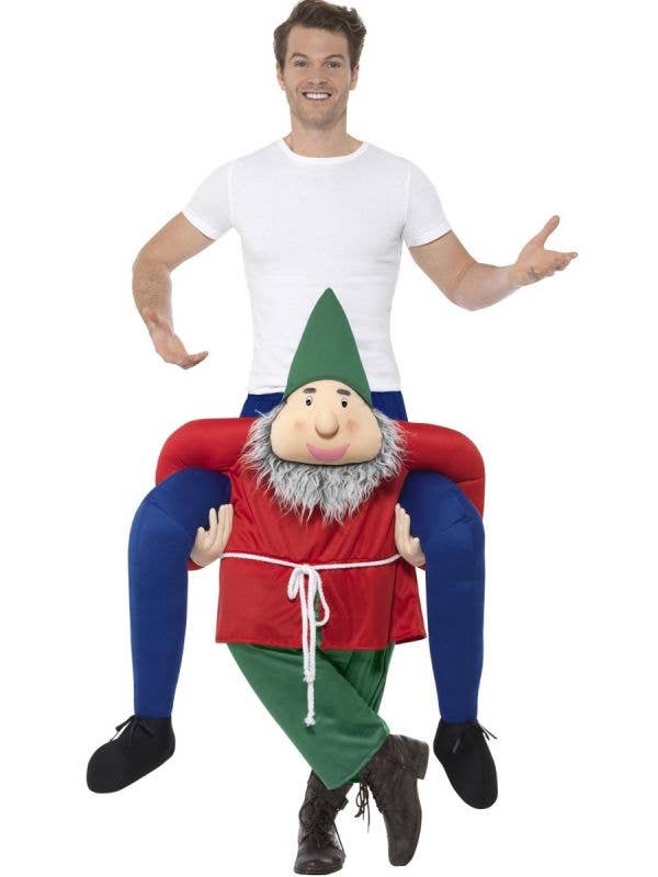 Novelty Gnome Piggyback Costume for Adults - Front Image