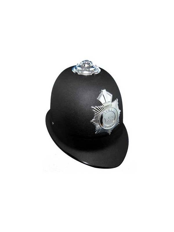 Police Hat Fancy Dress Accessory London Bobby Policeman Black Hard Plastic 